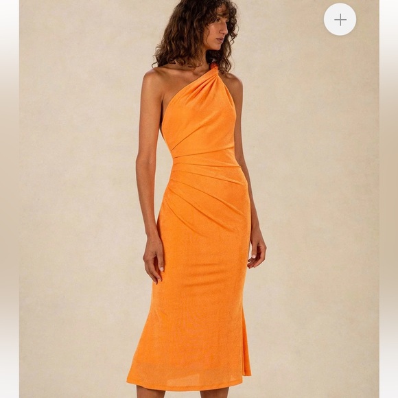 NWOT Misha Dune Slinky Dress in Orange Size XXS - Picture 1 of 3